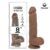 dildo dual layer silicone 8.25 brown