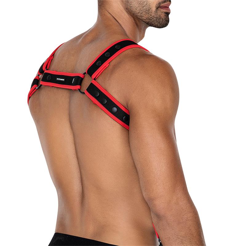 H4RNESS05 Chest Harness Neon Red One size - Image 4