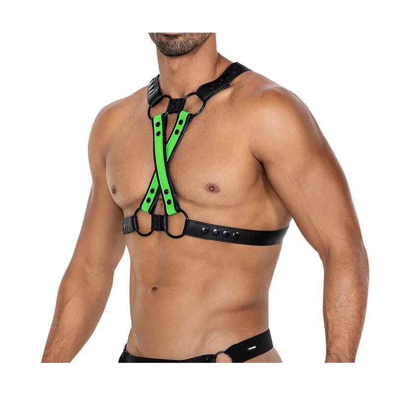 H4RNESS06 Chest Harness 4WAY Blazing Green One Size - Image 4