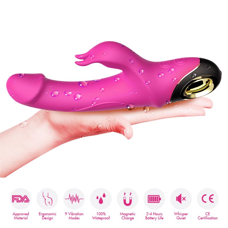 360º Rotation Rabbit vibrator Pink 360º Rotation Rabbit vibrator Pink - immagine 10