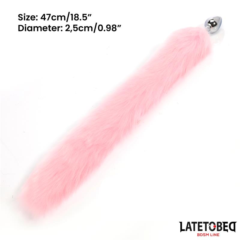 Anal Plug with Fox Tail Pink 40 cm Anal Plug with Fox Tail Pink 40 cm - immagine 10