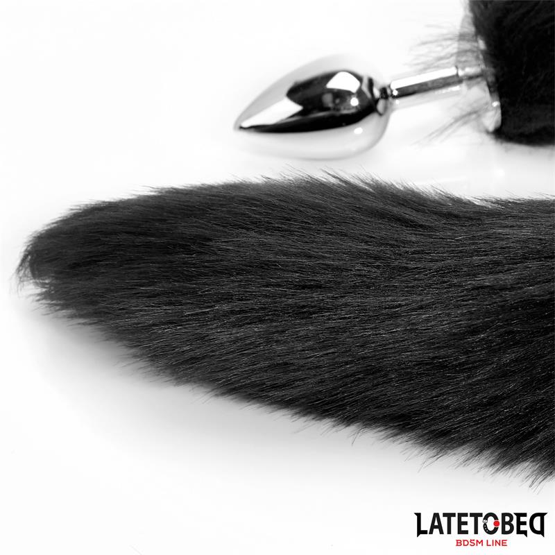 Anal plug with tail Black 40 cm Anal plug with tail Black 40 cm - immagine 9