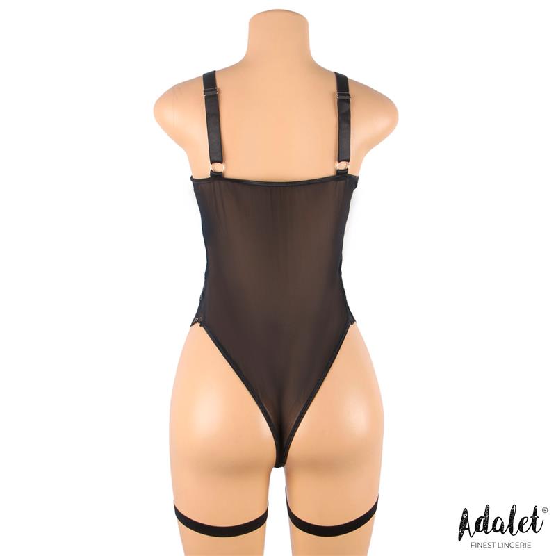 Ariana Teddy with Garter Belt and Leg Rings Black Ariana Teddy with Garter Belt and Leg Rings Black - Image 6