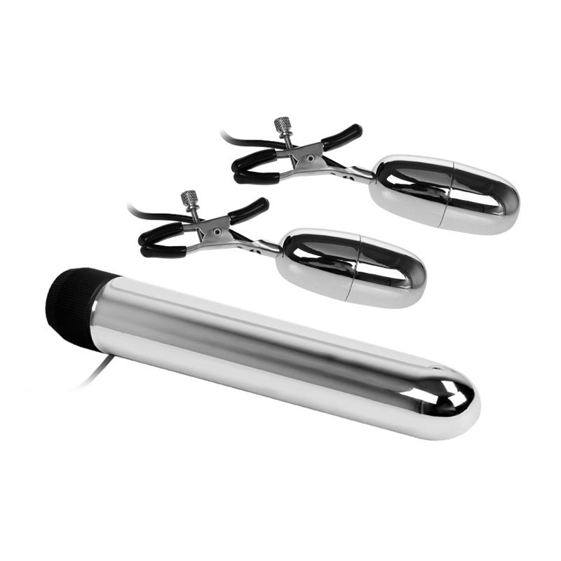 Baile Vibrating Bullet and Nipple Clamps with Vibration Set Turbo Baile Vibrating Bullet and Nipple Clamps with Vibration Set Turbo - immagine 2