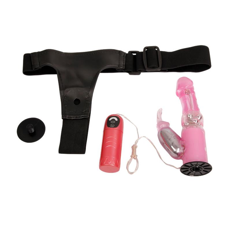 Strap-on vibrante Baile con dildo Rosa 18 cm Strap-on vibrante Baile con dildo Rosa 18 cm - immagine 5