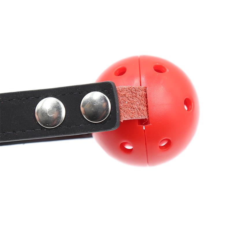 Ball Gag Breathable Black/Red Ball Gag Breathable Black/Red - immagine 5