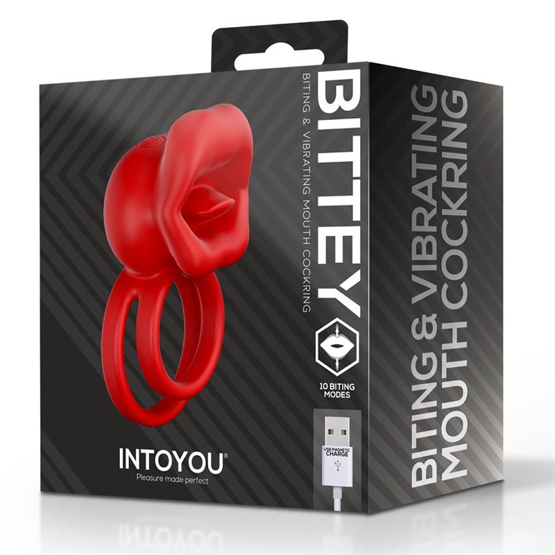 Anello per pene Bittey con vibrazione e morso Anello per pene Bittey con vibrazione e morso - immagine 9
