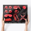 Set bondage 10 pezzi Rosso Bondage Set 10 Pieces Red