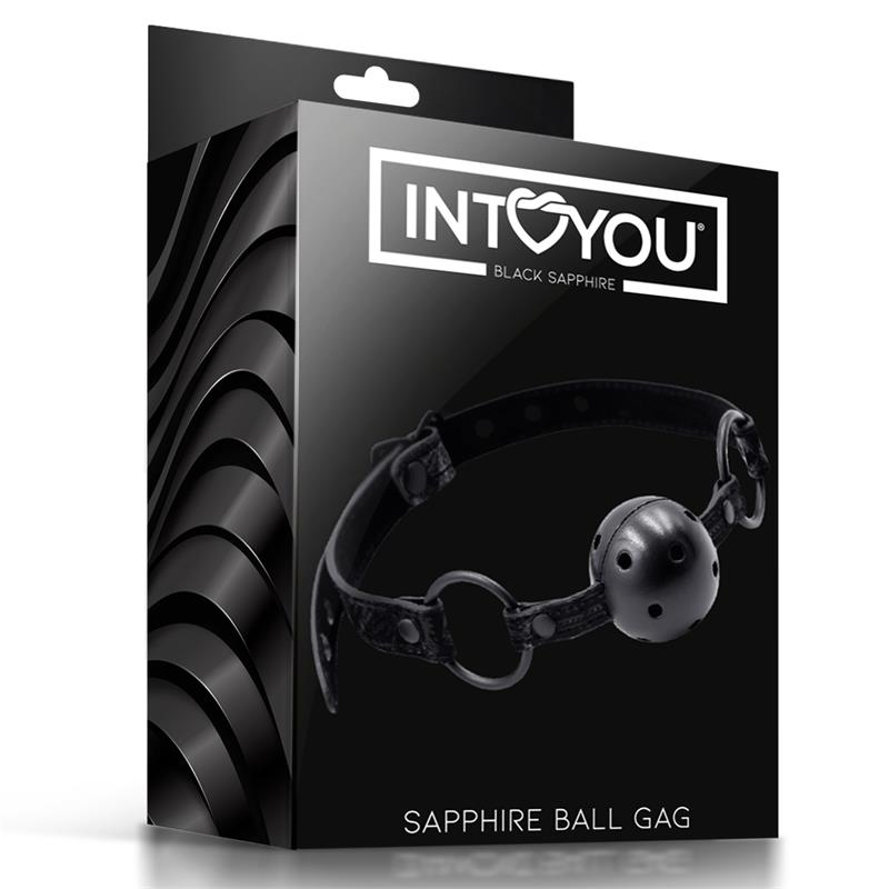 Breathable Gag Ball Sapphire Vegan Leather Breathable Gag Ball Sapphire Vegan Leather - immagine 7