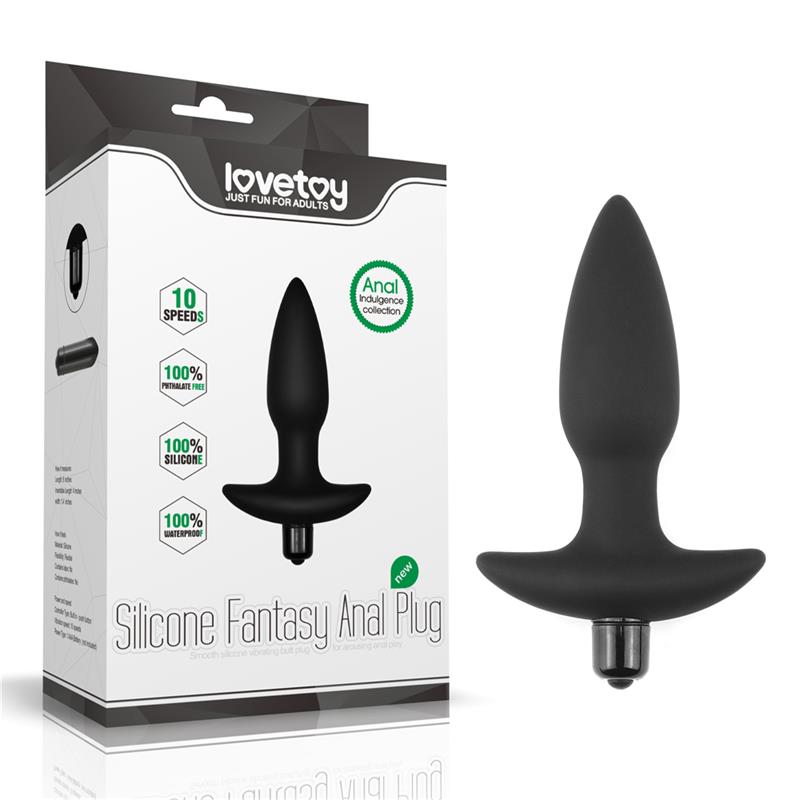 Butt Plug Fantasy Plug with Vibration Black Butt Plug Fantasy Plug with Vibration Black - Image 6