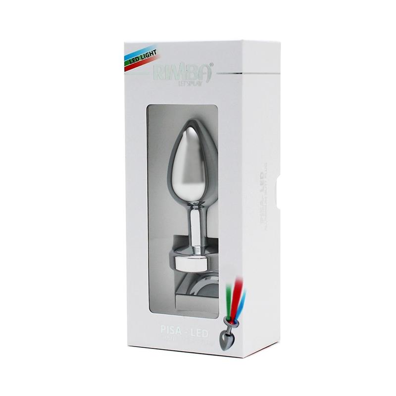 Butt Plug with Led Lights Pisa Silver Butt Plug with Led Lights Pisa Silver - Image 7