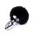 Butt Plug with Pompon Black Size S Butt Plug with Pompon Black Size S