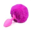 Butt Plug with Pompon Purple Size S Butt Plug with Pompon Purple Size S