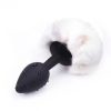 Butt Plug with Pompon White Size S Butt Plug with Pompon White Size S