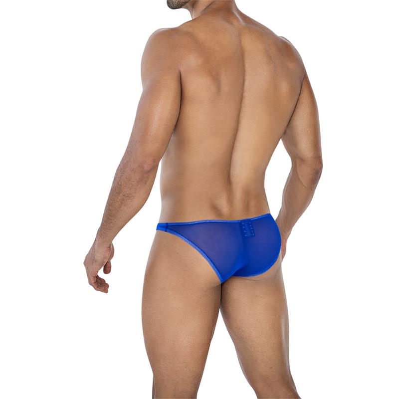 C4MSPXBUL01 Slip a vita bassa con inserti in rete, blu elettrico C4MSPXBUL01 Slip a vita bassa con inserti in rete, blu elettrico - immagine 2