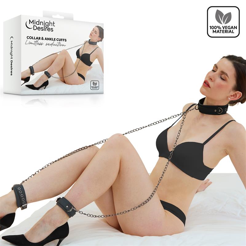 Collare e cavigliere con catena Collar and Ankle Cuffs with Chain