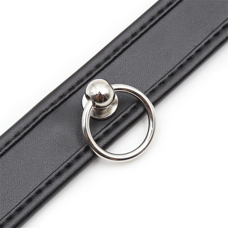 Collar with Hoop Black Collar with Hoop Black - Image 4