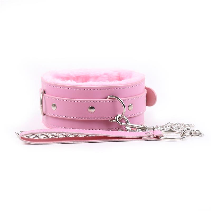 Collar with Leash Pastel Pink Collar with Leash Pastel Pink - Image 3