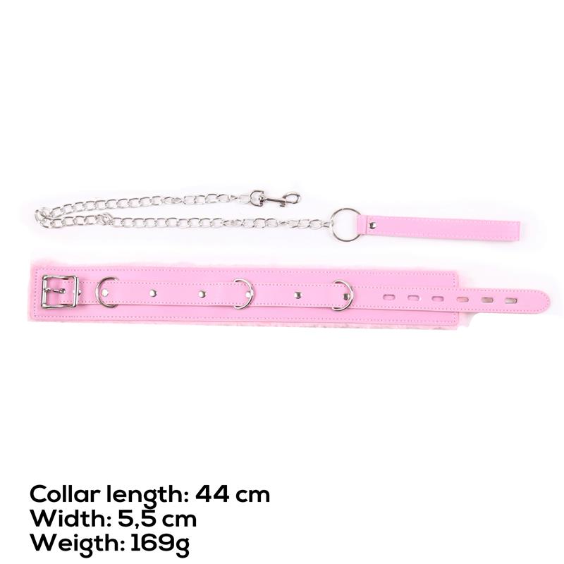 Collar with Leash Pastel Pink Collar with Leash Pastel Pink - Image 8