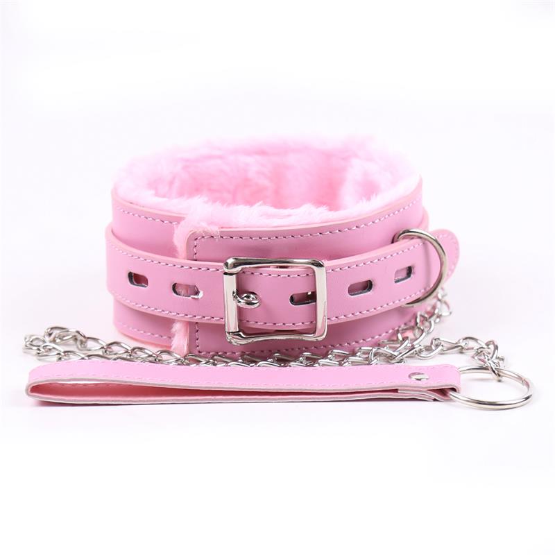 Collar with Leash Pastel Pink Collar with Leash Pastel Pink