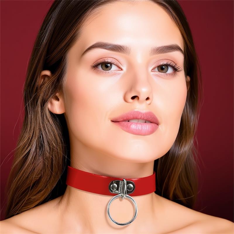 Collar with Ring Vegan Leather One Size Collar with Ring Vegan Leather One Size
