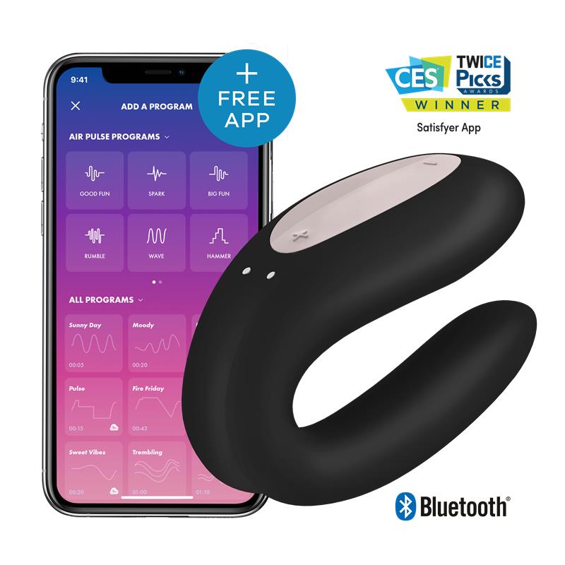 Couple Vibe with APP Double Joy Black Couple Vibe with APP Double Joy Black