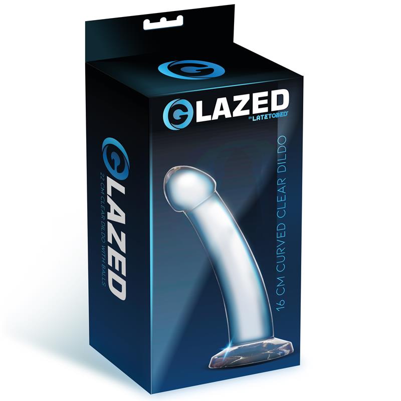 Dildo curvo in cristallo, 16 cm Dildo curvo in cristallo, 16 cm - immagine 2