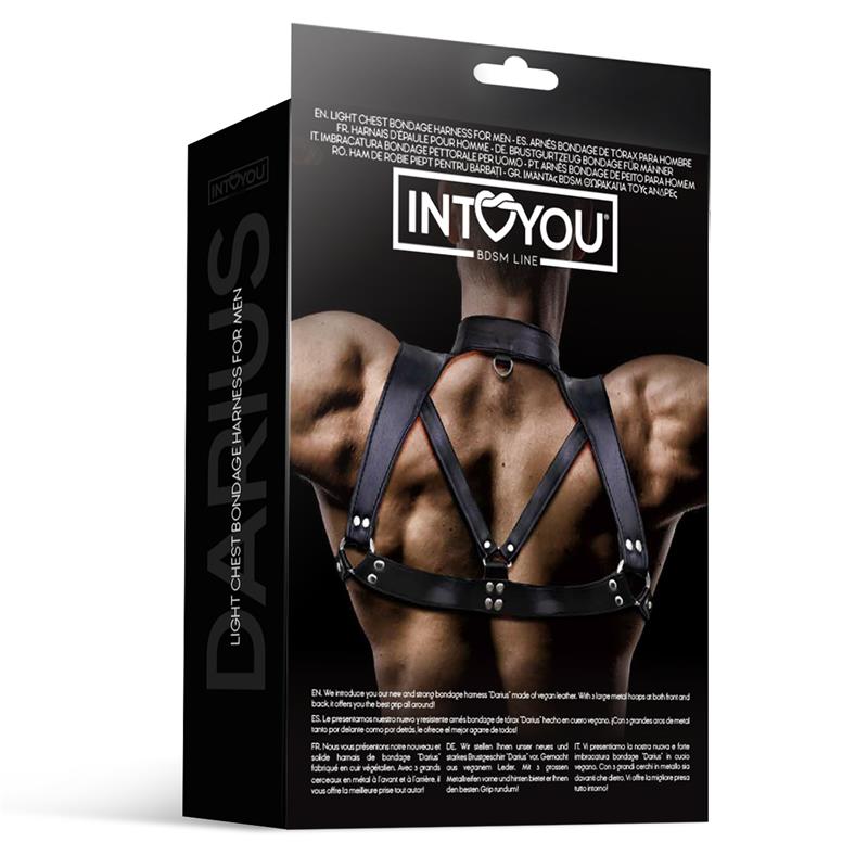 Darius Chest Bondage Harness for Men Vegan Leather Darius Chest Bondage Harness for Men Vegan Leather - immagine 5