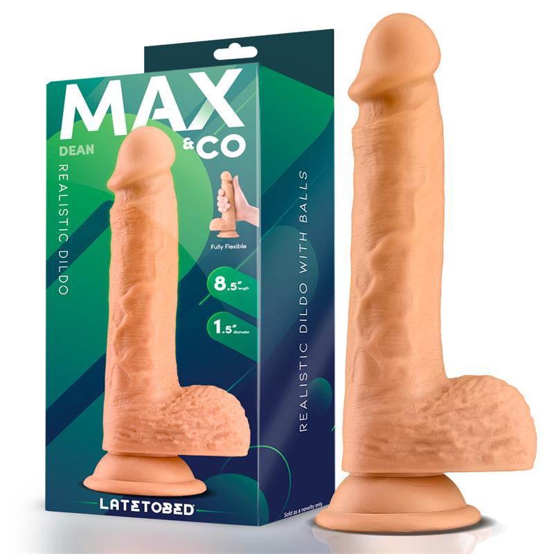 Dean Realistic Dildo with Testicles 8.5 Flesh Dean Realistic Dildo with Testicles 8.5 Flesh
