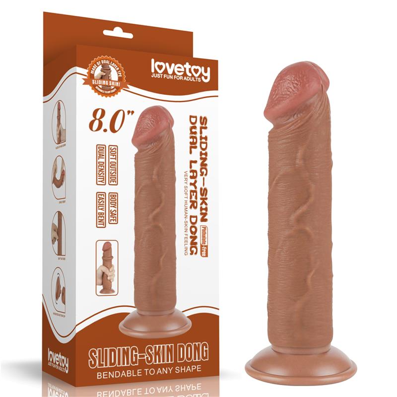 Dildo Sliding Skin 8 Brown Dildo Sliding Skin 8 Brown - Image 12
