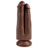 Double Dildo Two Cocks One Hole Brown 7 Double Dildo Two Cocks One Hole Brown 7
