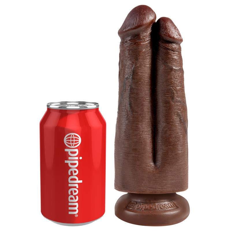 Double Dildo Two Cocks One Hole Brown 7 Double Dildo Two Cocks One Hole Brown 7 - Image 3