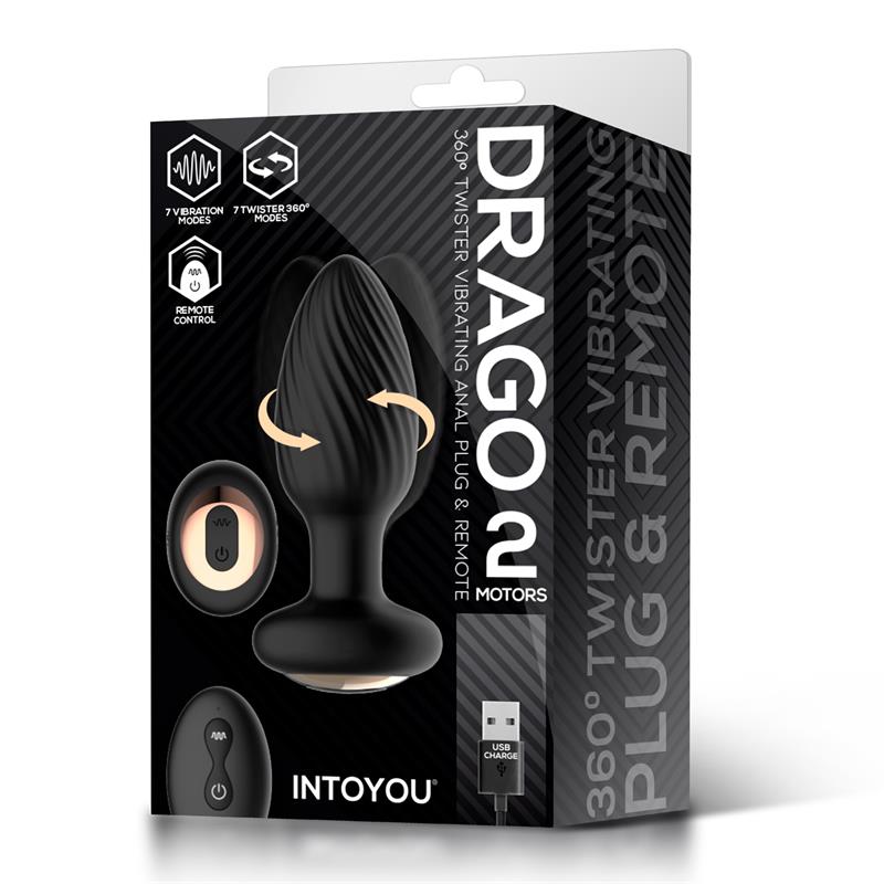 Drago Butt Plug Vibration, 360º Twister Movement and Remote Control Drago Butt Plug Vibration, 360º Twister Movement and Remote Control - immagine 7