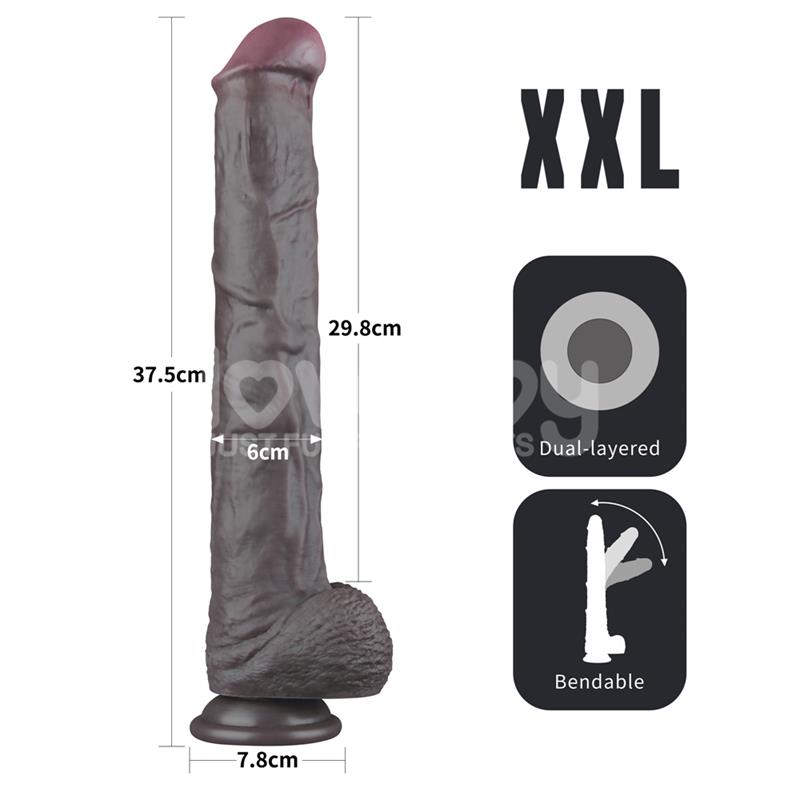 Dual Layered Bendable Dildo XXL 14,5 Dual Layered Bendable Dildo XXL 14,5 - immagine 13