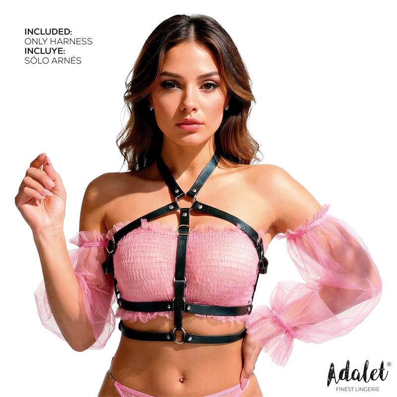 Imbracatura pettorale Elva in pelle vegana Taglia unica Elva Vegan Leather Chest Harness One size