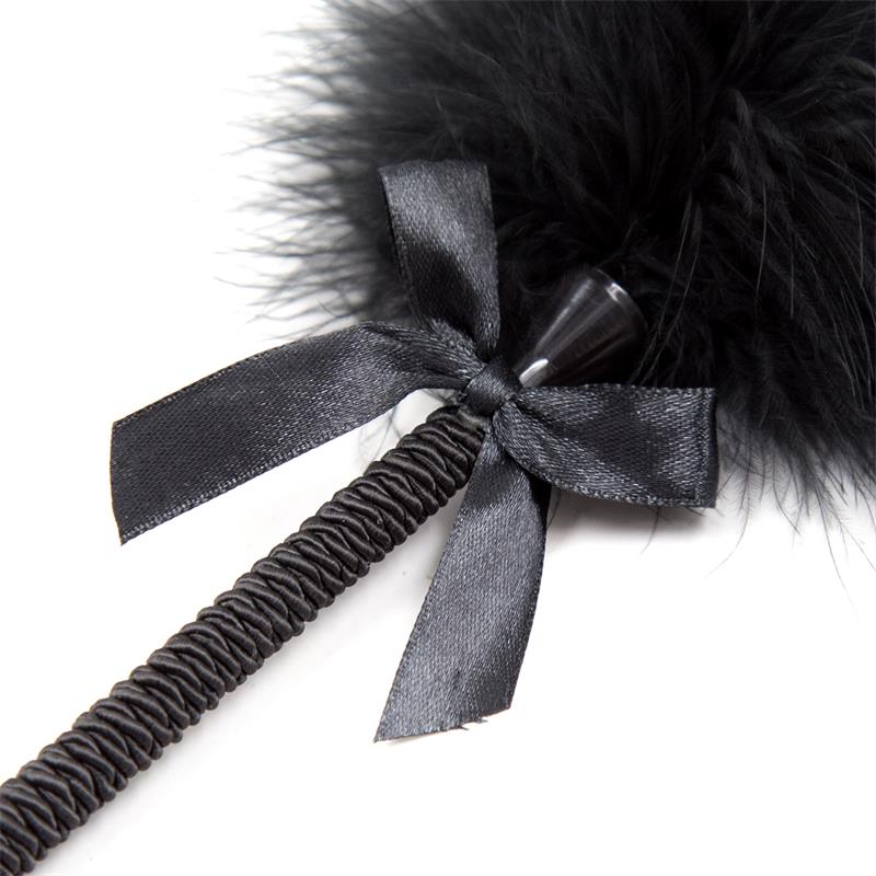 Feather Tickler with Bow 25 cm Black Feather Tickler with Bow 25 cm Black - Image 2