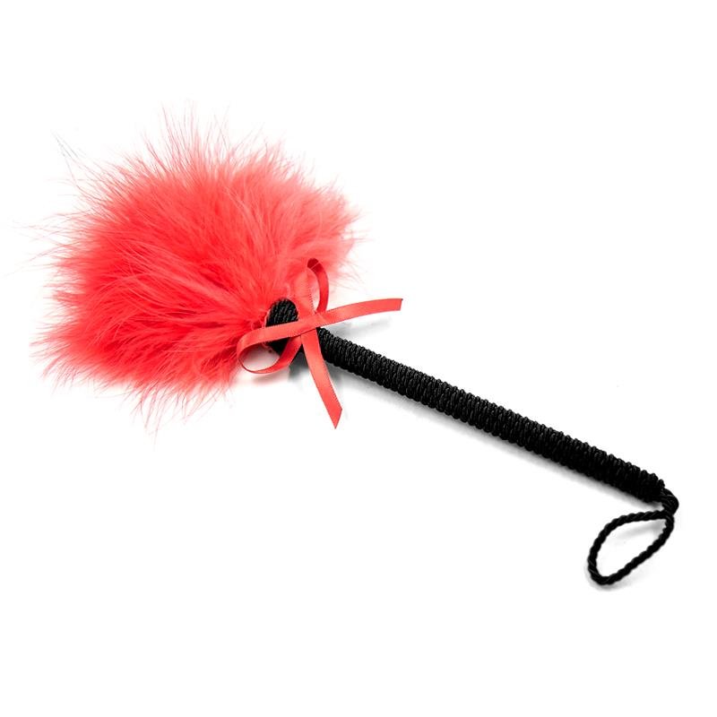 Feather Tickler with Bow 25 cm Red Feather Tickler with Bow 25 cm Red - immagine 2