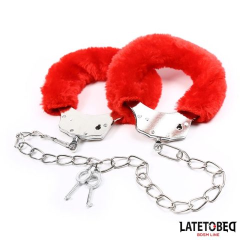 Remedia Amoris: The Antidote Against Taboos and the Remedy for Pleasure in Sexual Wellness Fur Ankle Cuffs Red