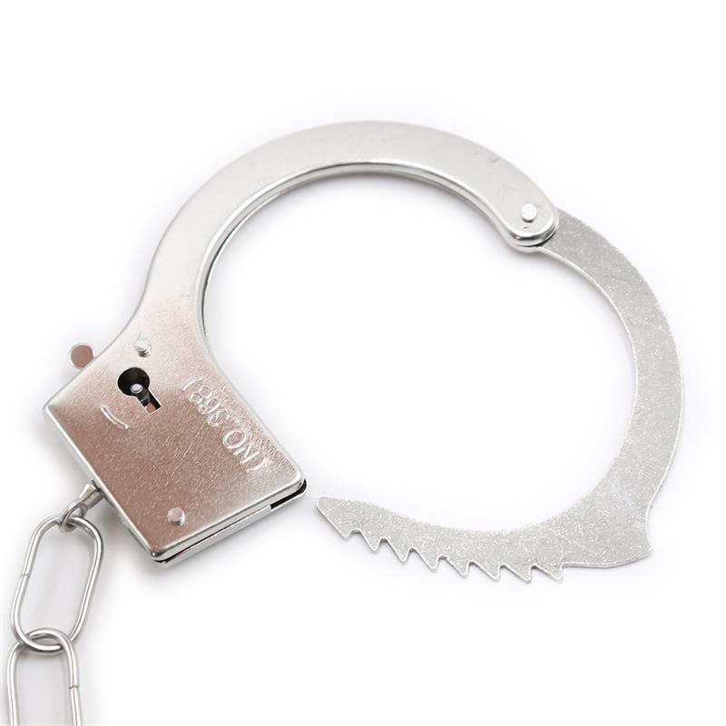 Furry Metal Handcuffs Black Furry Metal Handcuffs Black - immagine 7