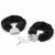 Furry Metal Handcuffs Black Furry Metal Handcuffs Black