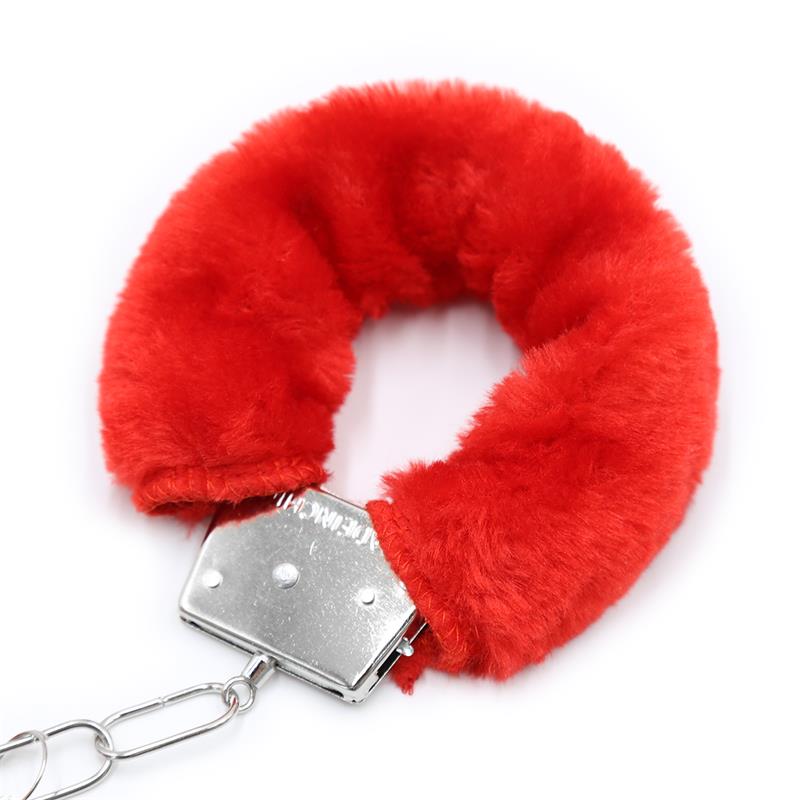 Manette in metallo con pelliccia rosse Manette in metallo con pelliccia rosse - immagine 6