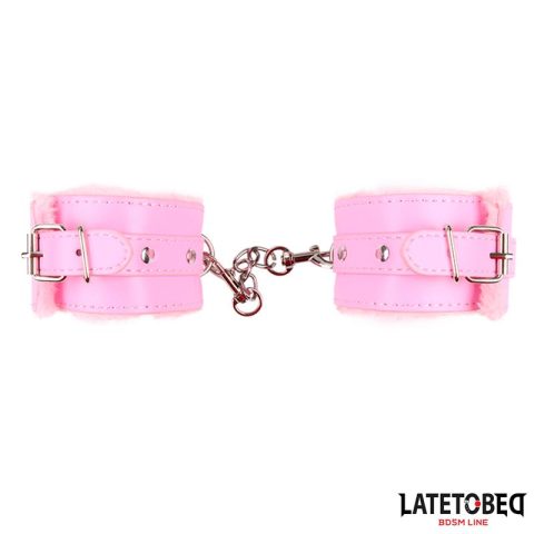 Furry Wrist Cuff Pink