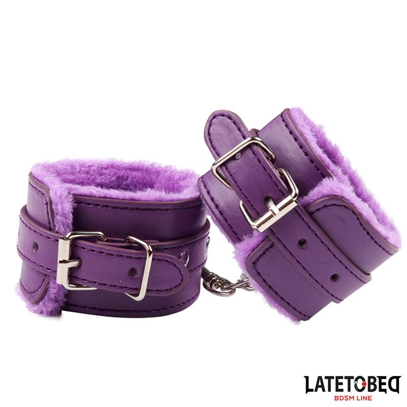 Furry Wrist Cuff Purple Furry Wrist Cuff Purple - Image 2