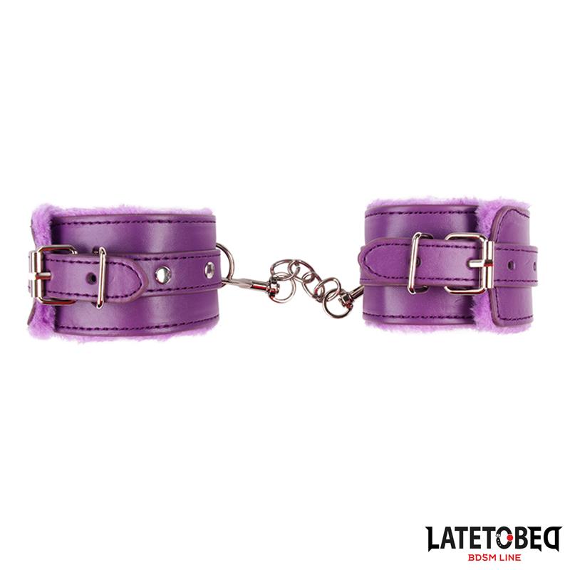 Furry Wrist Cuff Purple Furry Wrist Cuff Purple - Image 3