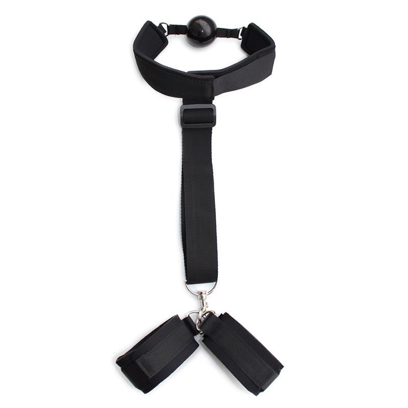 Gag Ball with Hand Cuff Black Gag Ball with Hand Cuff Black