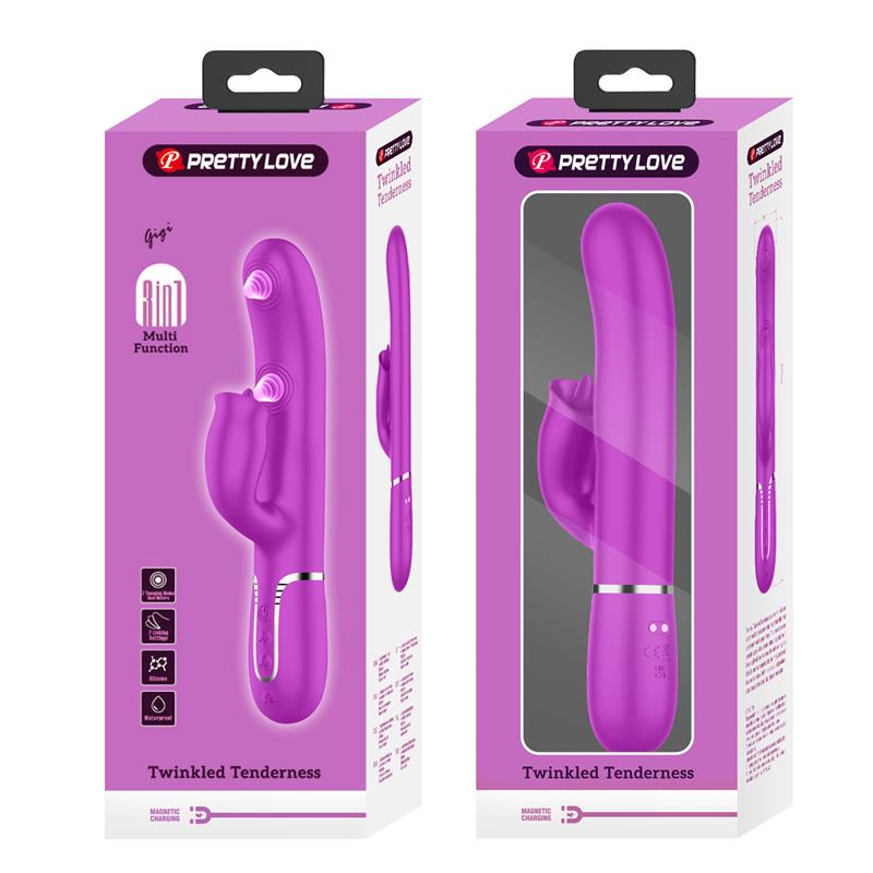 Gigi Vibrator Licking and Thumping Fuchsia Gigi Vibrator Licking and Thumping Fuchsia - Image 11