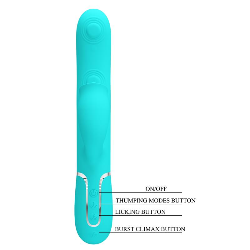Gigi Vibrator Licking and Thumping Turquoise Gigi Vibrator Licking and Thumping Turquoise - Image 9