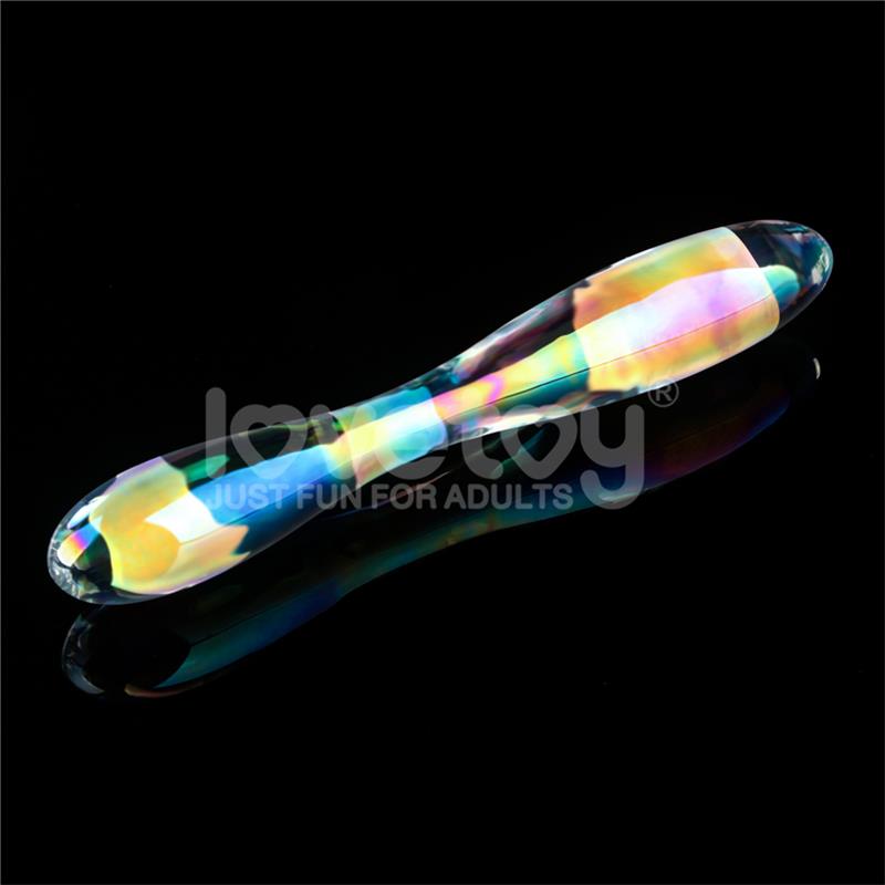 Glow in the Dark Glass Dildo Twilight Gleam Double Delight Glow in the Dark Glass Dildo Twilight Gleam Double Delight - Image 2