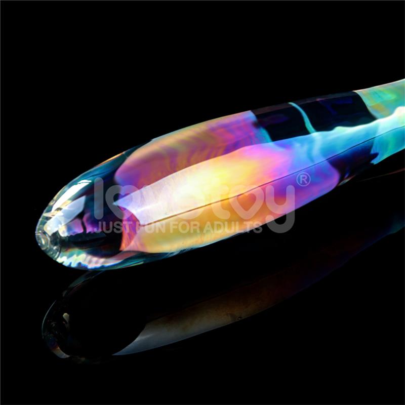 Glow in the Dark Glass Dildo Twilight Gleam Double Delight Glow in the Dark Glass Dildo Twilight Gleam Double Delight - Image 3