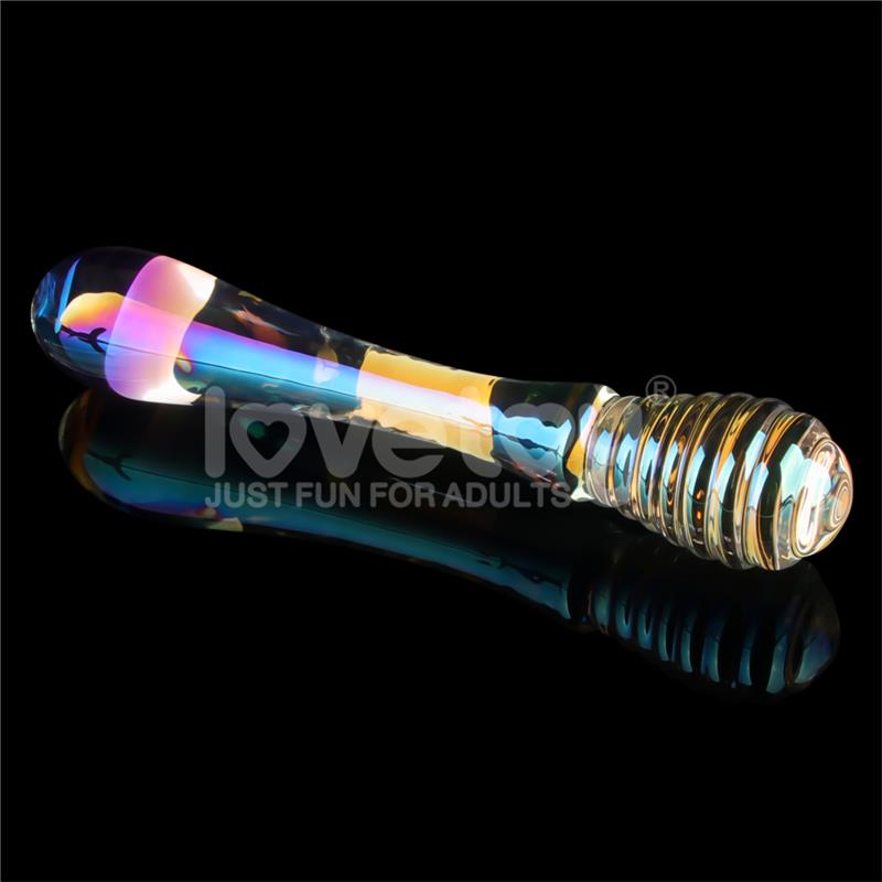 GLow in the Dark Glass Dildo Twilight Gleam Twin Pleasures GLow in the Dark Glass Dildo Twilight Gleam Twin Pleasures - immagine 3